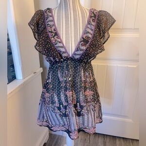 Flying Tomato Paisley Baby Doll Top